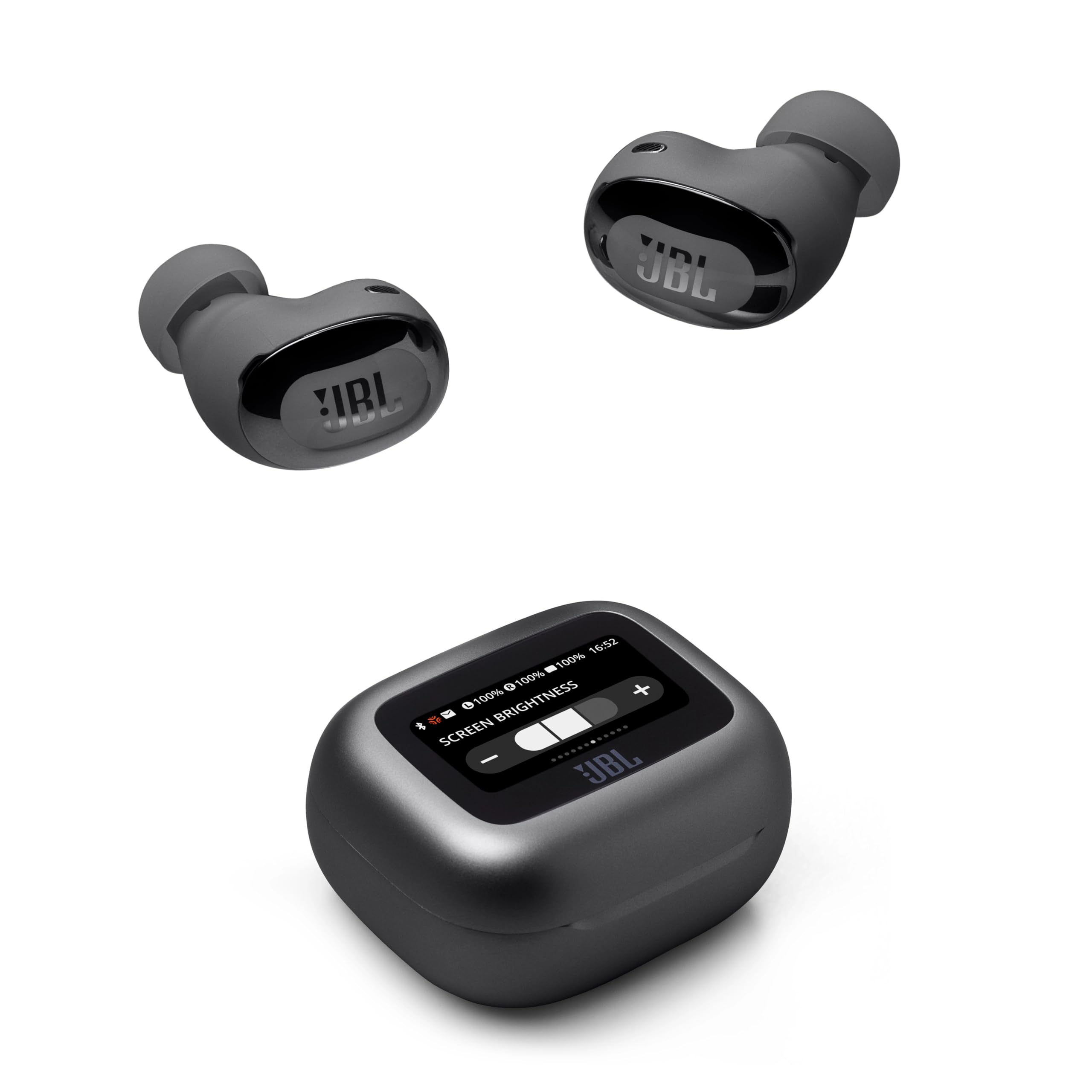 JBL Live Buds 3, wireless earbud headphones with Bluetooth, 40 hours of battery life, True Adaptive Noise Canceling and high-resolution JBL Signature Sound, IP55 waterproof, black - JBLLIVEBUDS3BLK