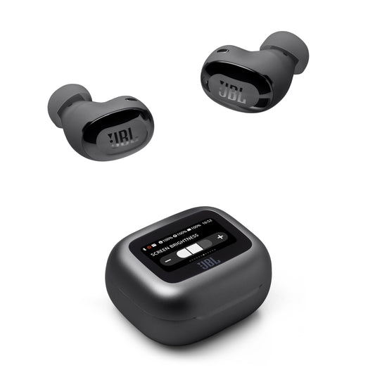 JBL Live Buds 3, wireless earbud headphones with Bluetooth, 40 hours of battery life, True Adaptive Noise Canceling and high-resolution JBL Signature Sound, IP55 waterproof, black - JBLLIVEBUDS3BLK