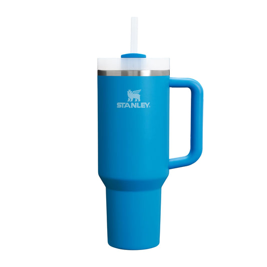 STANLEY 1913 Quencher H2.0 Flowstate Drinking Bottle with Straw 1.2L - Thermo Mug Cools Up to 11 Hours, 48 Ice Cooled - Thermos Bottle BPA Free Stainless Steel - Azure - 10-11824-268