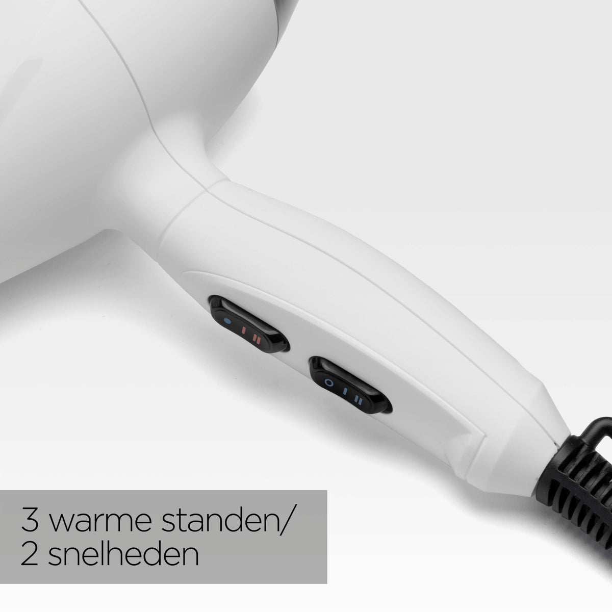 BaByliss Hair Dryer Speed Pro 2000W – Professional AC Hair Dryer, Made in Italy, Lightweight and with Anti-Frizz Ion Technology, 3 Temperature and 2 Speed Settings, White, 6704WE