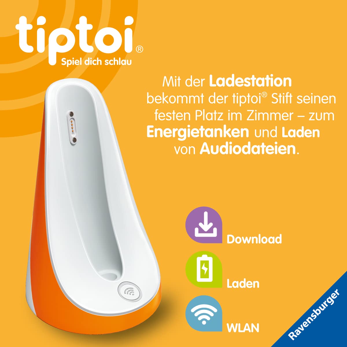 Ravensburger tiptoi Starter Set Plus 00159: Pen and book My most beautiful children's songs - Plus charging station - Learning games for children from 3 years - Toys from 3 years