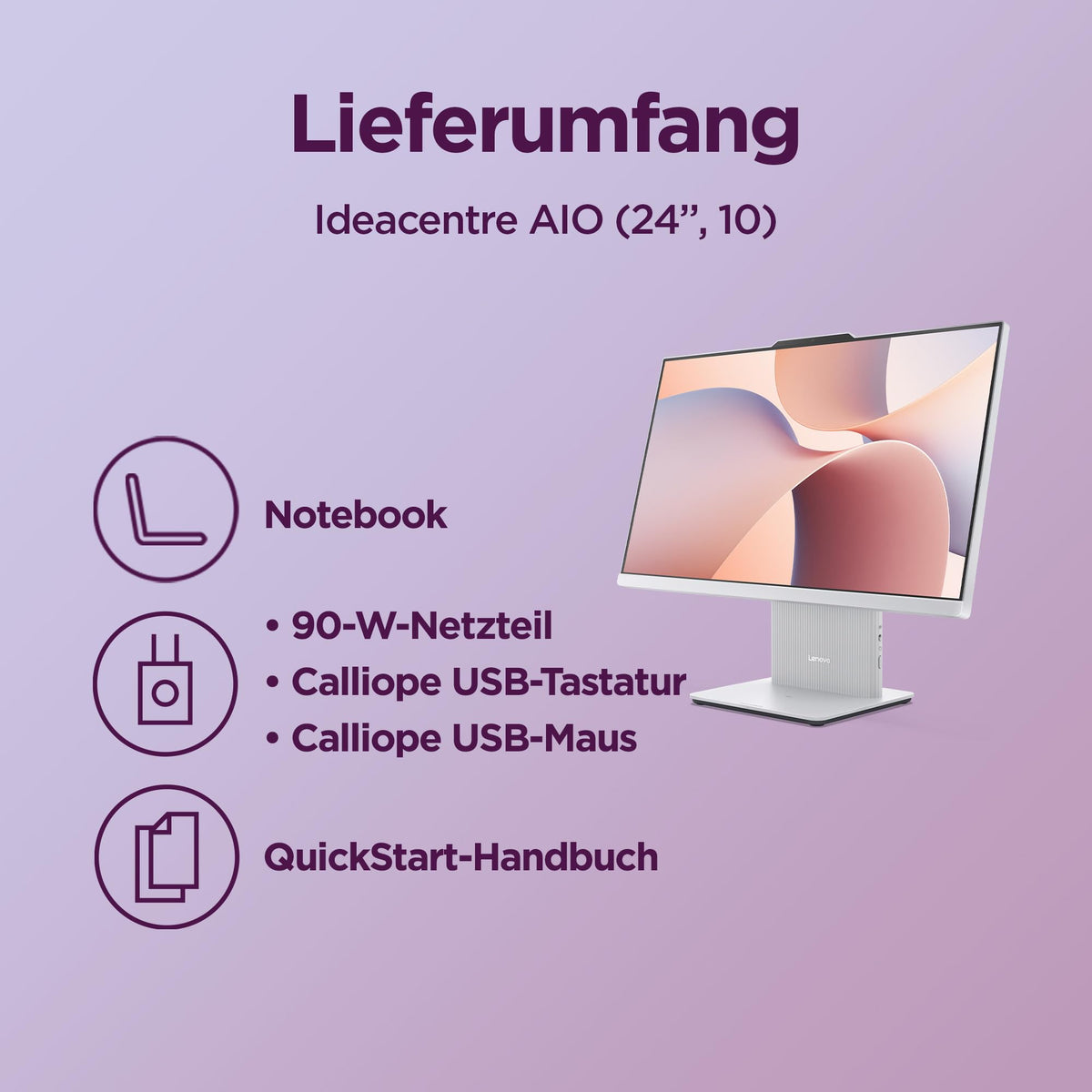 Lenovo IdeaCentre All-In-One| 23.8" FHD Display| Ryzen 7 250 |16GB|1TB - F0JC000HGE