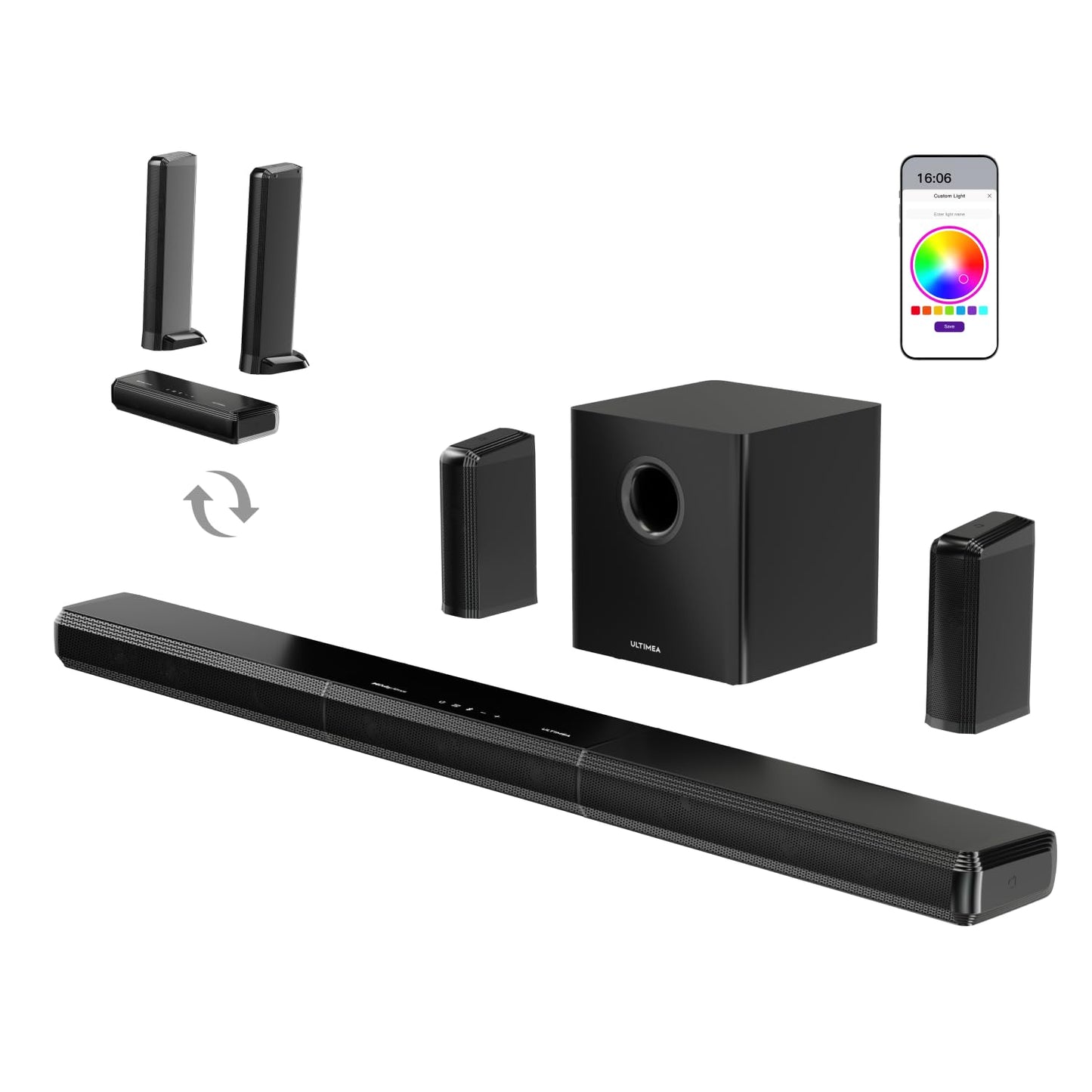ULTIMEA Apollo S90 9.1 Soundbar for TV devices, surround sound system - U3820