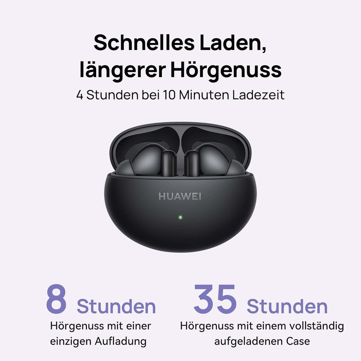 HUAWEI FreeBuds 6i Wireless Headphones, Black - Orca-T100