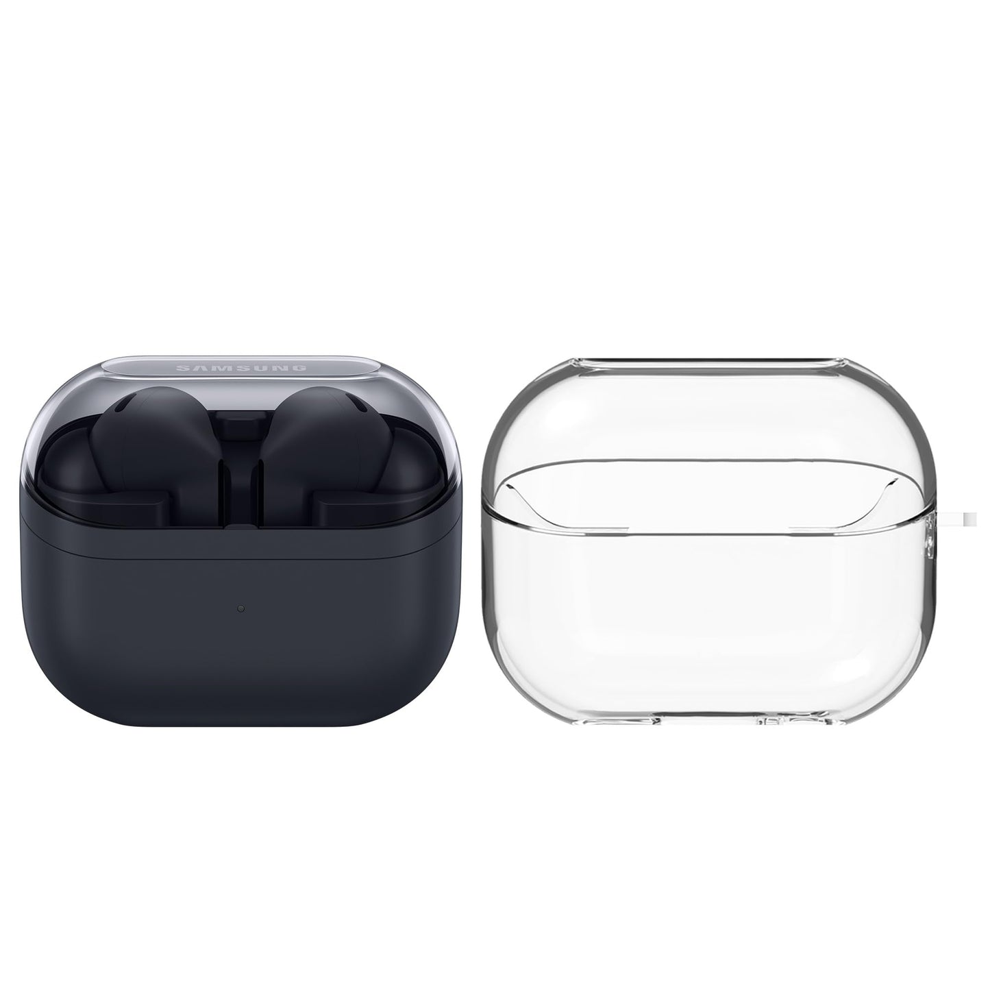 Samsung Galaxy Buds3 FE, wireless in-ear headphones incl. mobeen soft clear case, balanced sound, 360 audio, active noise cancellation & clear call, AI headphones with Gemini, black - SM-R420