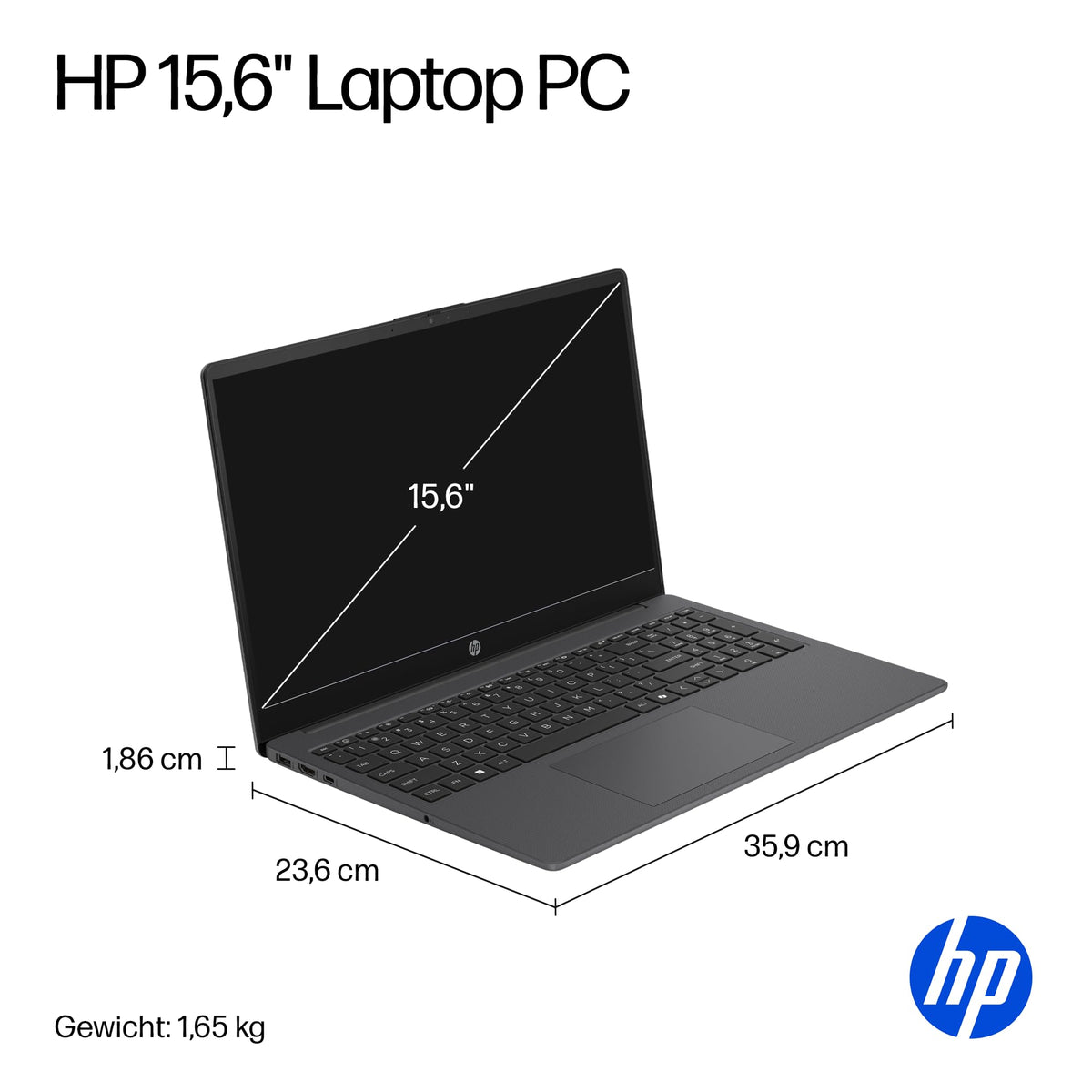 HP Laptop, 15.6" FHD, Intel Core 5, 16GB RAM, 512GB SSD - D7SR9EA#ABD