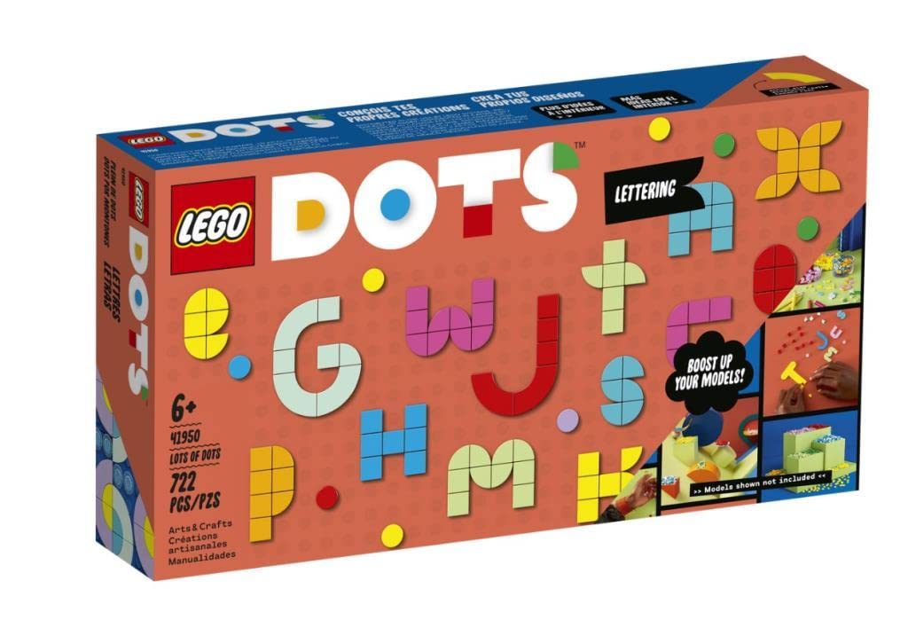 LEGO 41950 DOTS extension set XXL - messages, creative set for DIY message board for children, toy craft set with letter building blocks