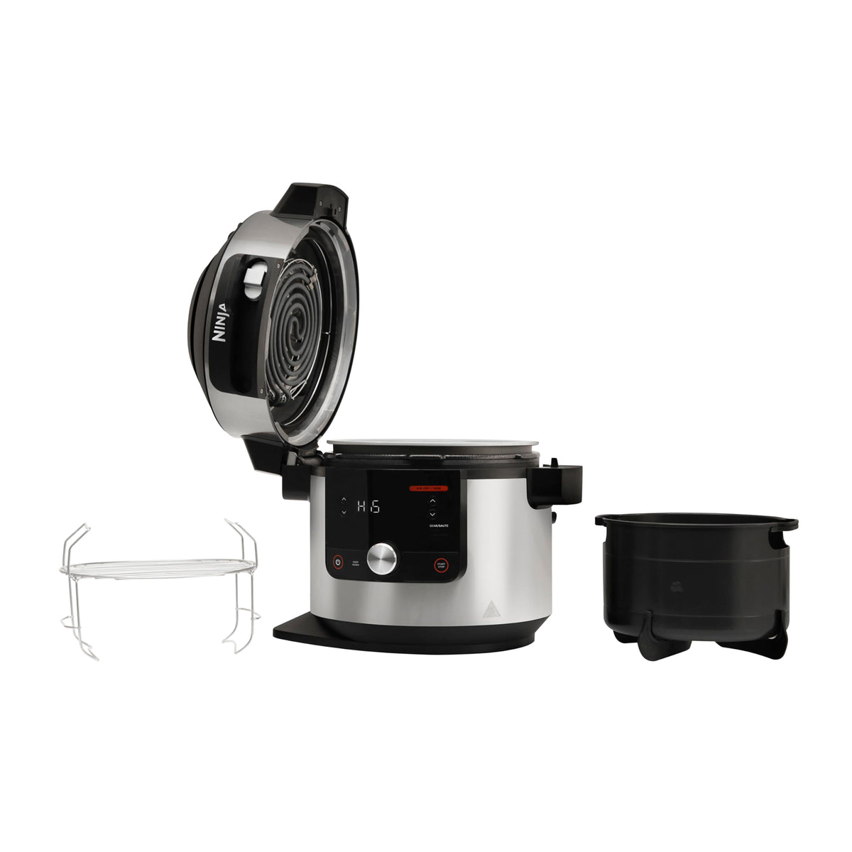Ninja Foodi MAX Multicooker with SmartLid, 7.5L, 12-in-1 Multicooker, Pressure Cooker for Quick Cooking, Air Fryer for Hot Air Frying, Slow Cooker for Slow Cooking, Stainless Steel, OL650EU