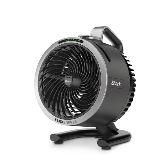 Shark FlexBreeze HydroGo - Powerful mist fan, indoor and outdoor cooling, quiet and durable, with and without cable, compact and lightweight, 5 speeds, anthracite FA050EU