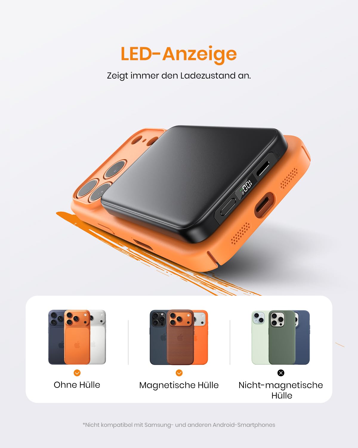 Power Bank 10000mAh Magnetic External Power Bank Wireless Magnetic with USB-C 20W, Fast Charger Portable Charger Compatible with iPhone 17 Pro Max/17 Pro/16/15 Pro Max/Pro/14/13/12 - C19PW