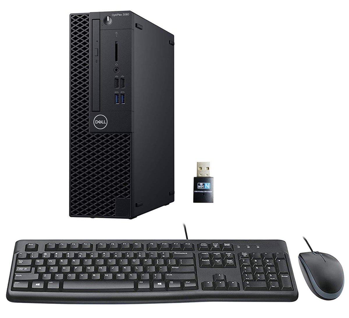 Dell Optiplex 3060 SFF Desktop Computer PC, Intel Core i5-8500, 8 GB RAM, 256 GB SSD, WiFi, Bluetooth, US QWERTY keyboard, Windows 11 Pro (Refurbished)