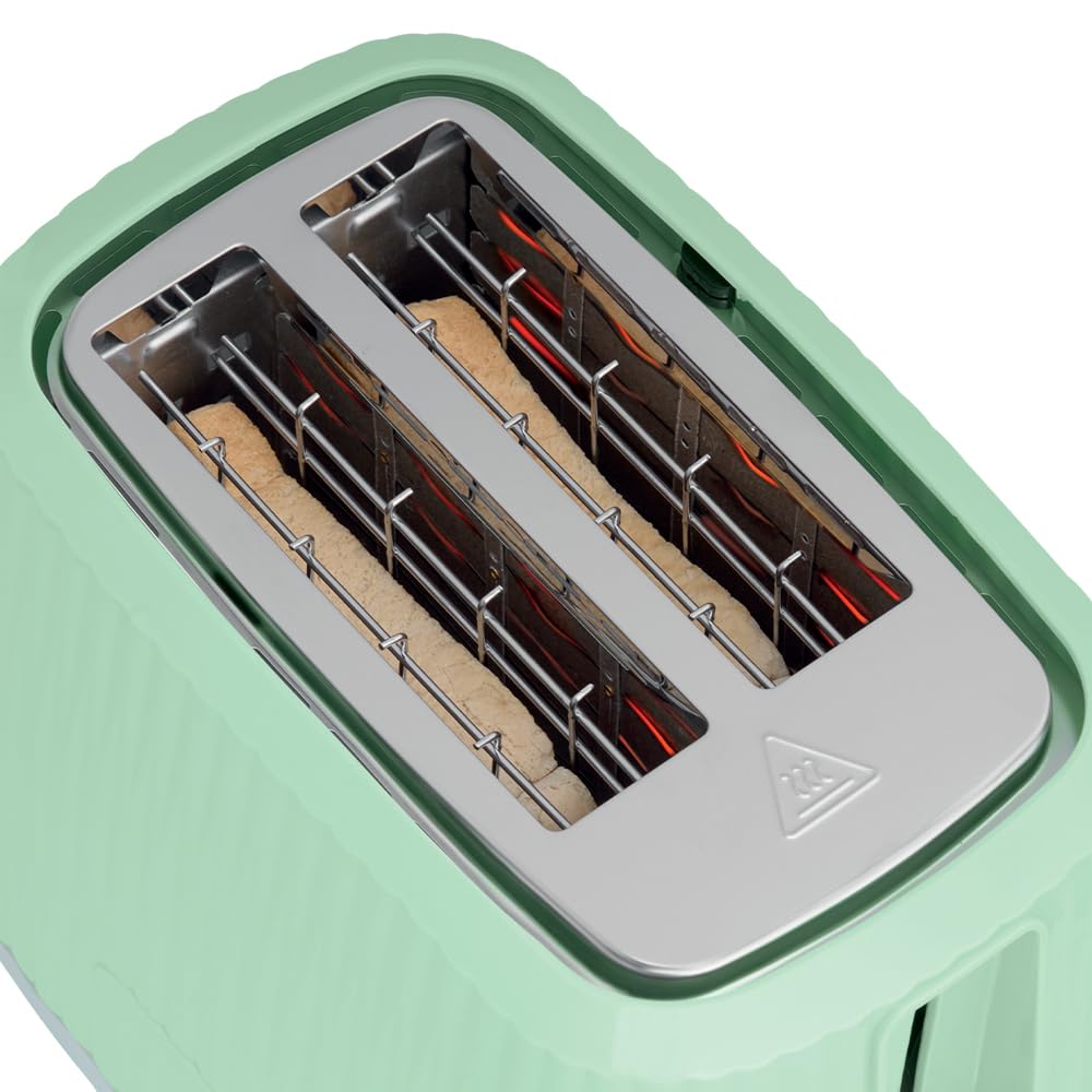 Russell Hobbs Toaster Eden Pistachio Stainless Steel, 2-Slice, 27374-56