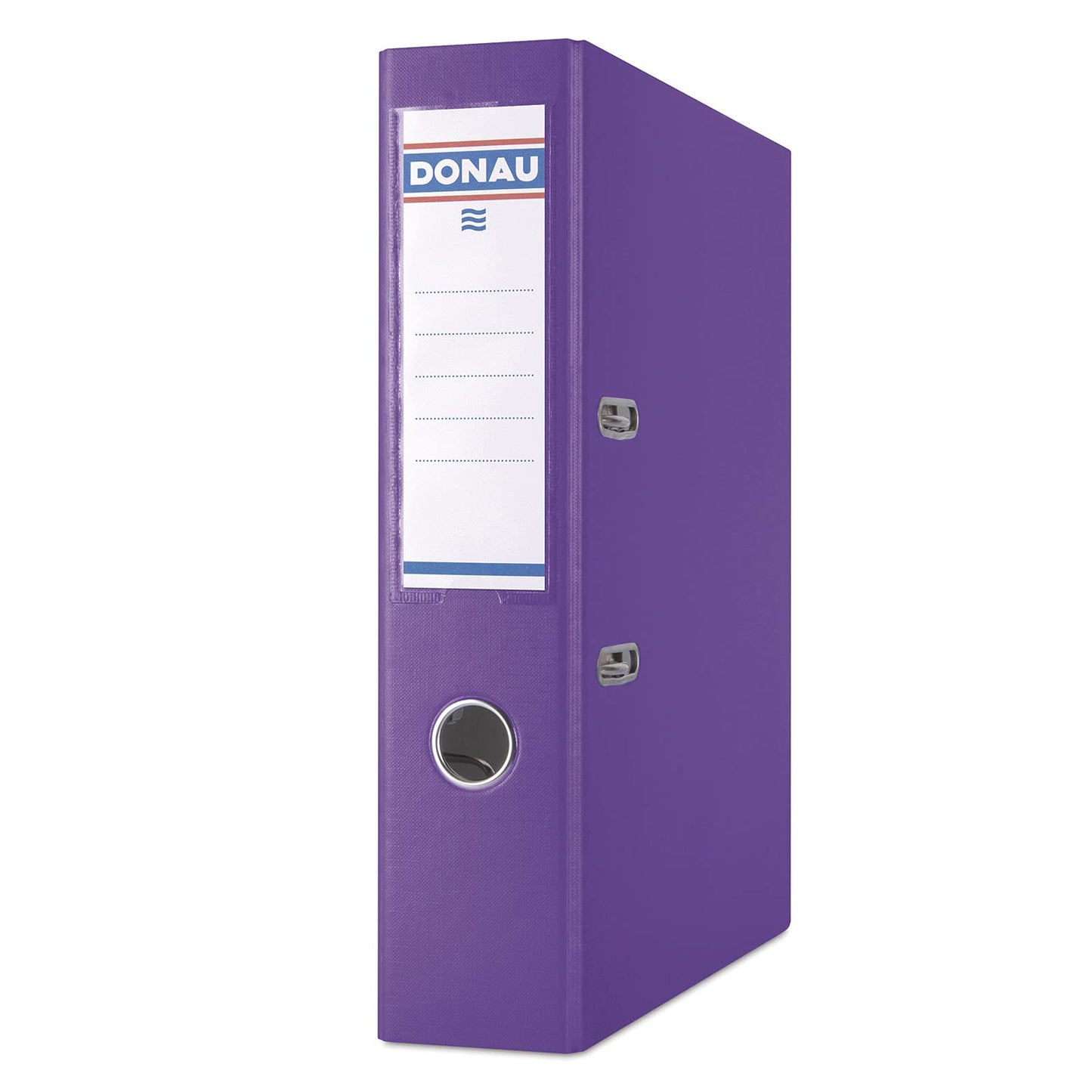Donau Premium Wide Folder Pack of 10/DIN A4/7.5 cm/10 Pieces/Purple/Plastic Cover PP/Carton Paper Slot Folder Office Folder File Ring Binder/Green Dot - 3975001PL-23