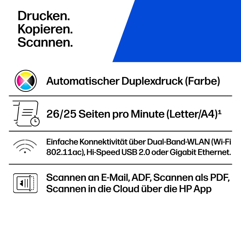 HP Color LaserJet Pro MFP 3302sdwg multifunction color laser printer, automatic two-sided printing, high print speed, touchscreen, Wi-Fi, Ethernet, USB, Wolf Pro Security - 759V0F#ABD