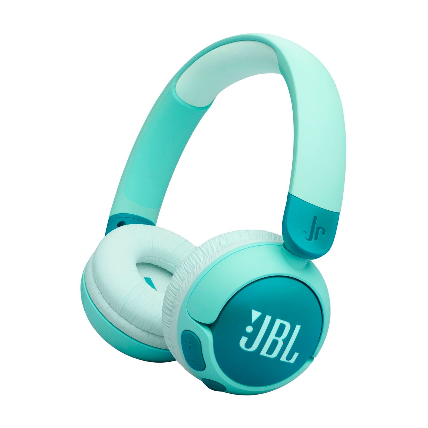 JBL Junior 320 BT, wireless on-ear Bluetooth headphones with built-in microphone for children, 50 h playback, JBL Safe Sound, low volume, easy to use and sticker set, green - JBLJR320BTGRN