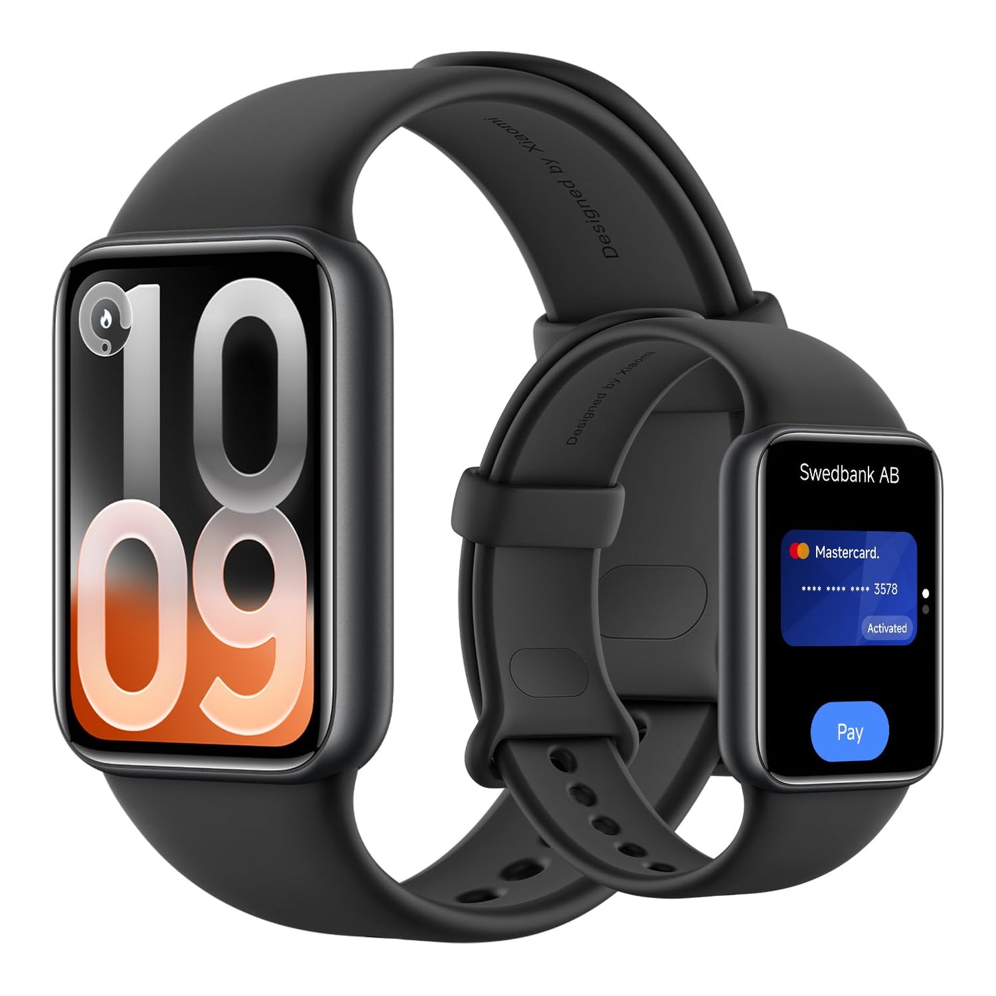 XIAOMI Smart Band 10 Pro NFC, watch-style fitness tracker for women & men, 1.74" AMOLED display, improved sleep algorithm, 21 days battery, Android & iOS, 150+ sports modes, GNSS, 5ATM, Black - M2559B1