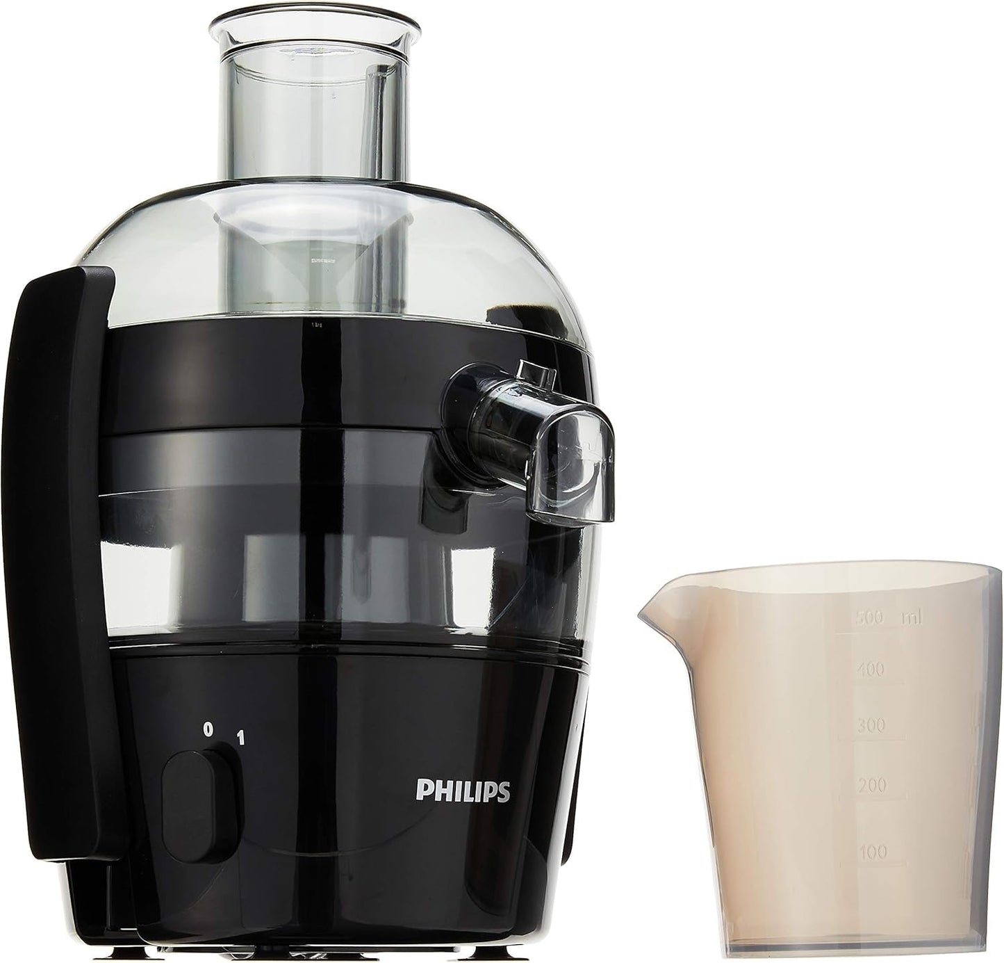 Philips Viva Collection Juicer - Compact design, QuickClean technology, direct juice in glass, 500W motor, 1.5L capacity, drip stop, easy to clean (HR1832/00)