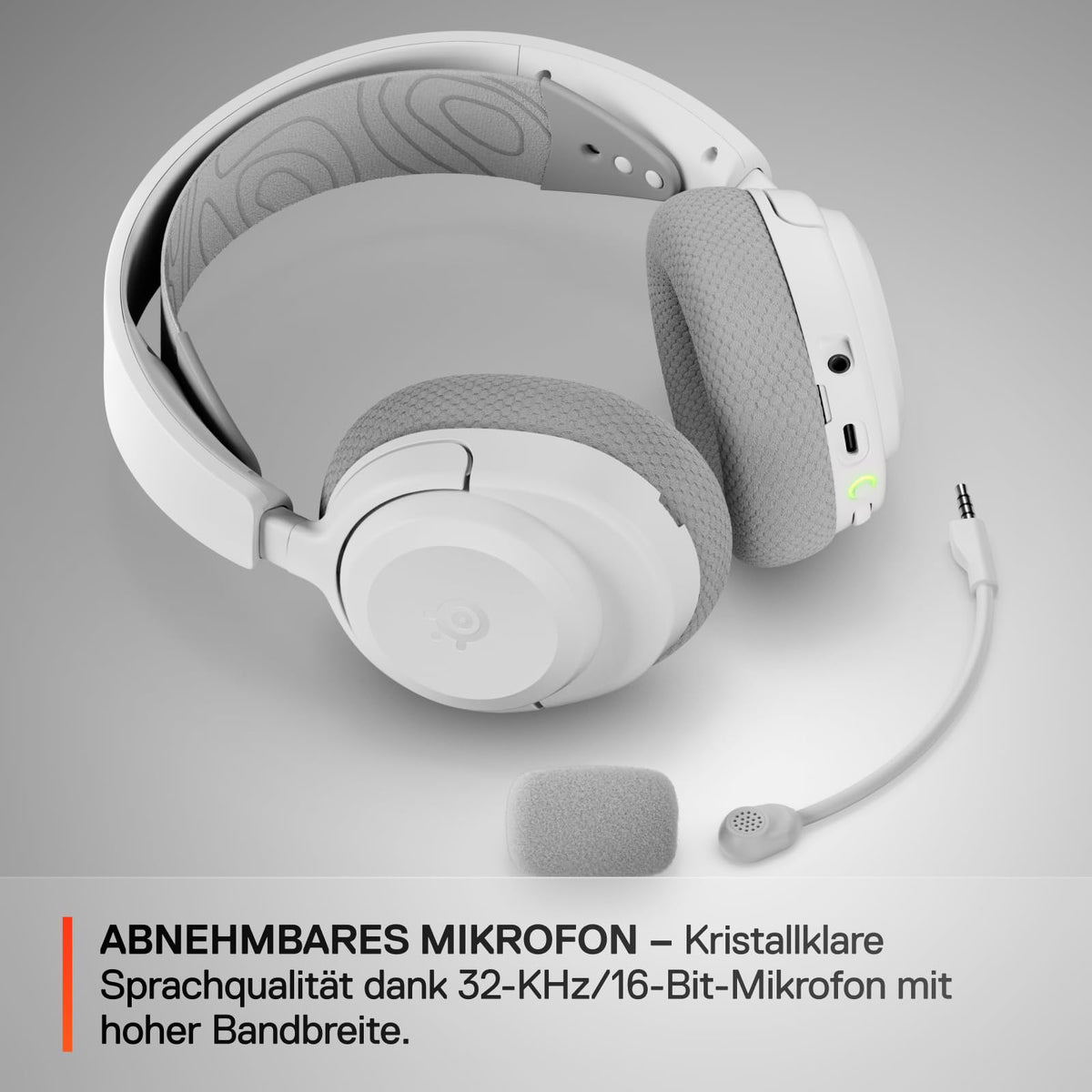 SteelSeries Arctis Nova 3X Wireless Xbox Headset - Wireless Gaming Headset - App Control - 40 Hours Battery Life & Fast Charging - 2.4 GHz/Bluetooth - Detachable Microphone - Compatible with Xbox, PC & More - White - 61690