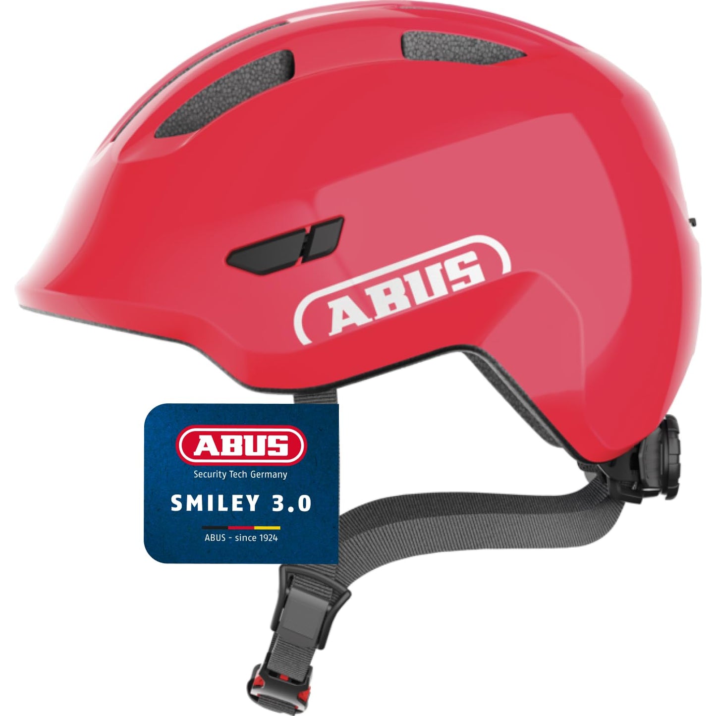 ABUS Unisex Bicycle Helmet, Red (Shiny Red), M (50-55 cm) - 67274