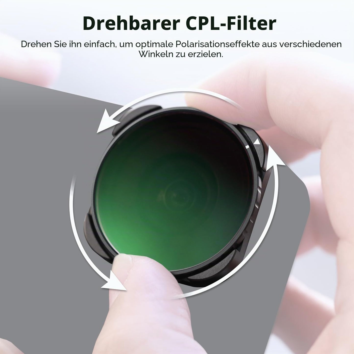 NEEWER Rotating CPL Filter for Hero 13, Multilayer Coated Optical HD Glass Action Camera Adjustable Circular Polarizer Polarization Filter Compatible with GoPro Hero 13 12 11 10 9, FL-GP23 - 10105599
