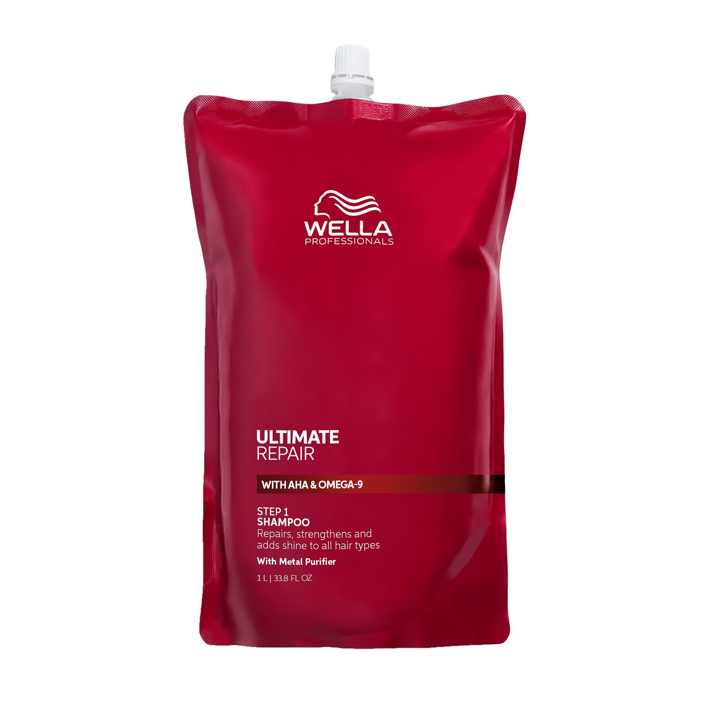 Wella Professionals – Wella Ultimate Repair Shampoo – Deep Cleansing Shampoo with Metal Purifier Technology – Repairing Moisture Shampoo – 1L Bag - 99350167806