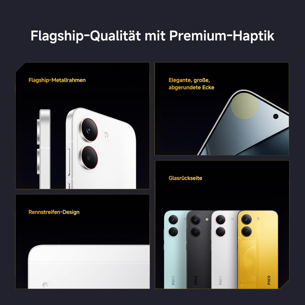 Xiaomi Poco X8 Pro Smartphone 12+512GB, 6500mAh Battery, 50MP Camera, Yellow