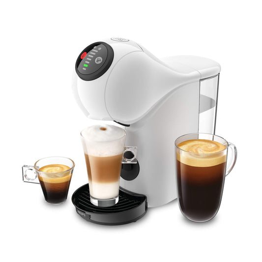 NESCAFÉ Dolce Gusto Genio S Basic de la Krups, aparat de cafea compact cu capsule, presiune 15 bari, capacitate 0,8 litri, mod Eco, avertizare automată de detartraj, alb, KP2431