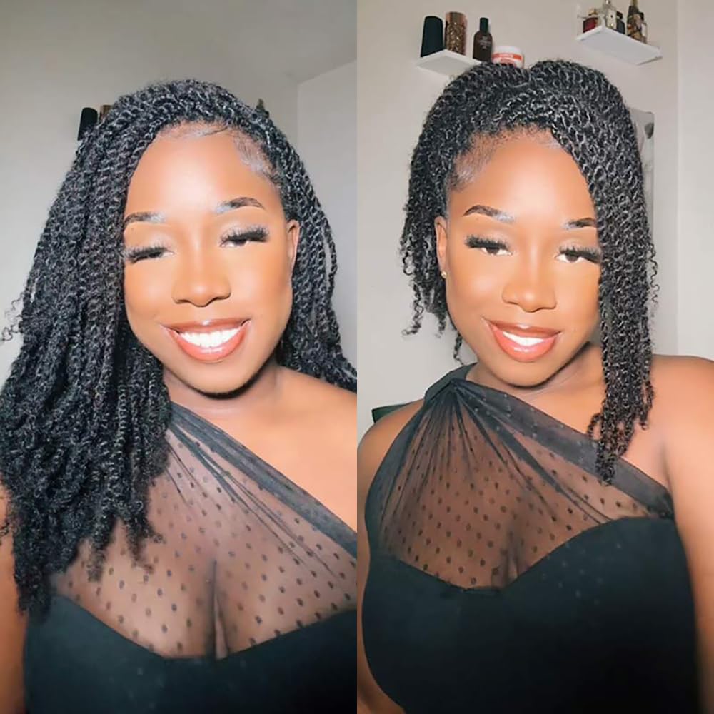 QVR Afro Kinkys Bulk Human Hair pentru extensii de dreadlock, reparare locuri, 35 cm, culoare neagră naturală, păr uman afro kinky pentru locuri, 1 pachet de 50 grame.