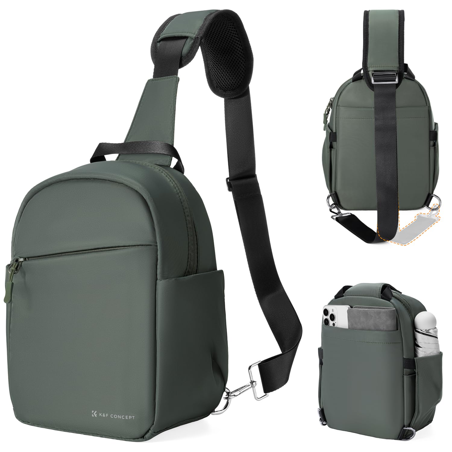 K&F CONCEPT camera bag, camera sling bag, shoulder bag, photo backpack, small, waterproof camera backpack, adjustable shoulder strap, camera backpack for DSLR/SLR camera lens - JPKF13.171V2US