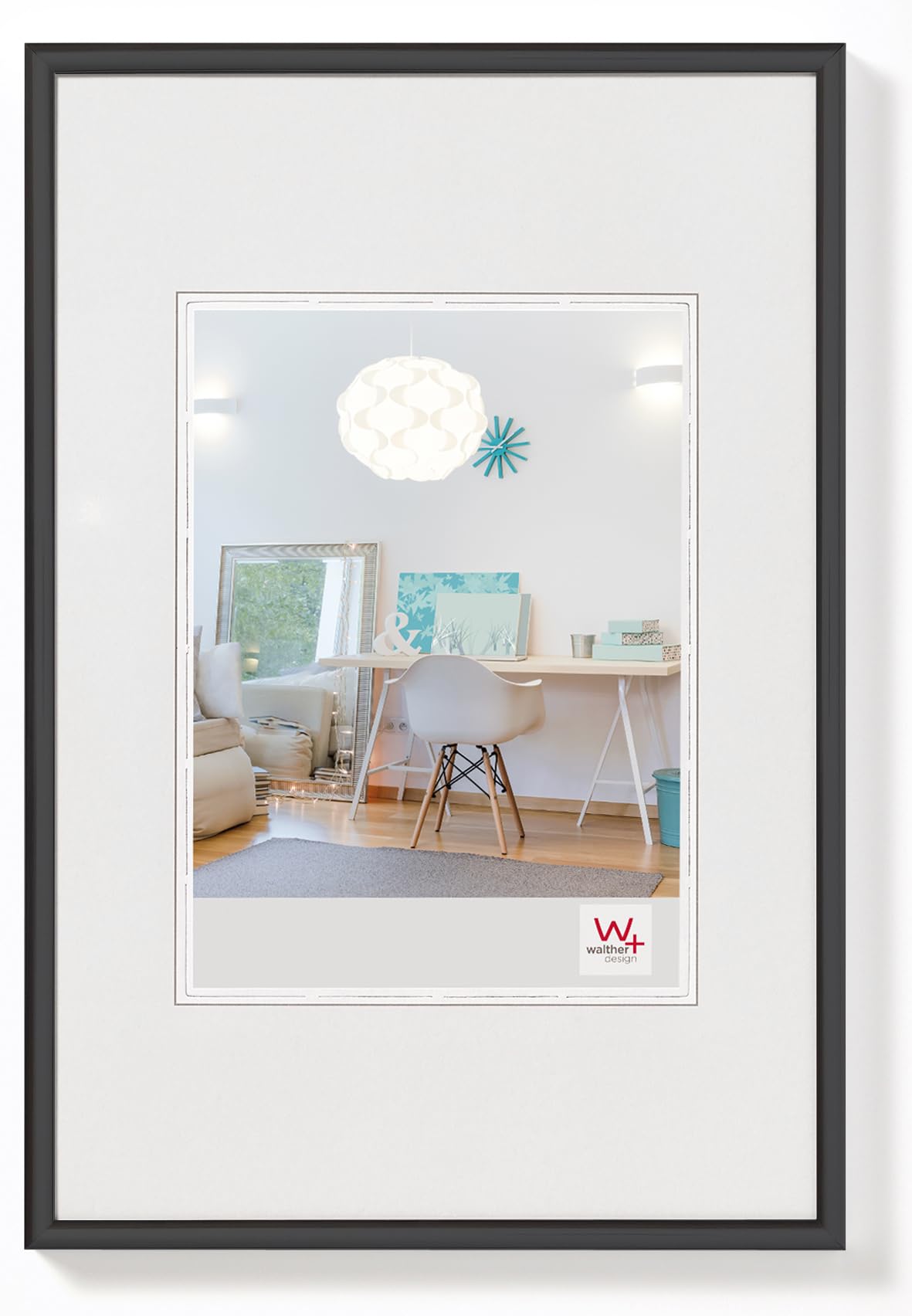 walther design picture frame black 50 x 70 cm New Lifestyle plastic frame KV070B