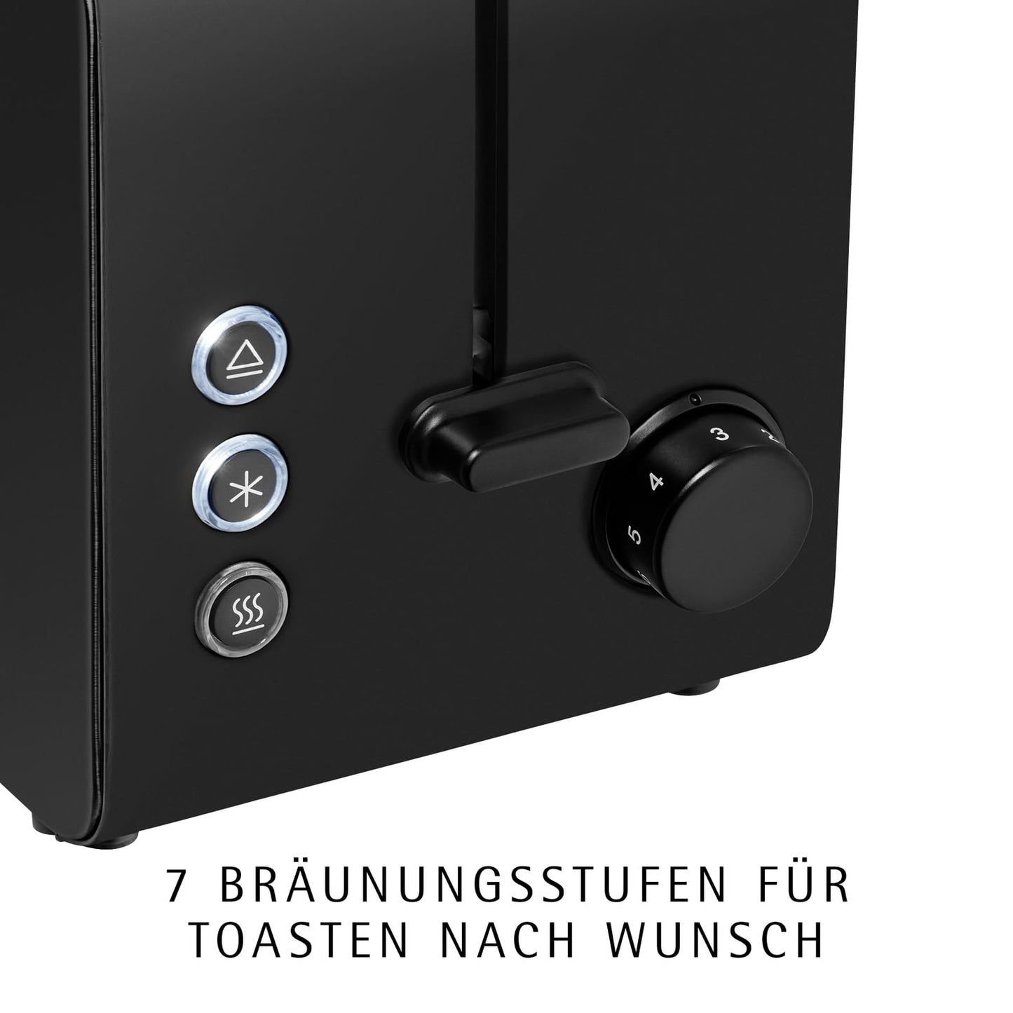 WMF Stelio toaster 2 slices stainless steel, double slot toaster with bread roll attachment, bagel function, 7 browning levels, 900 W, matt black stainless steel - 414210071