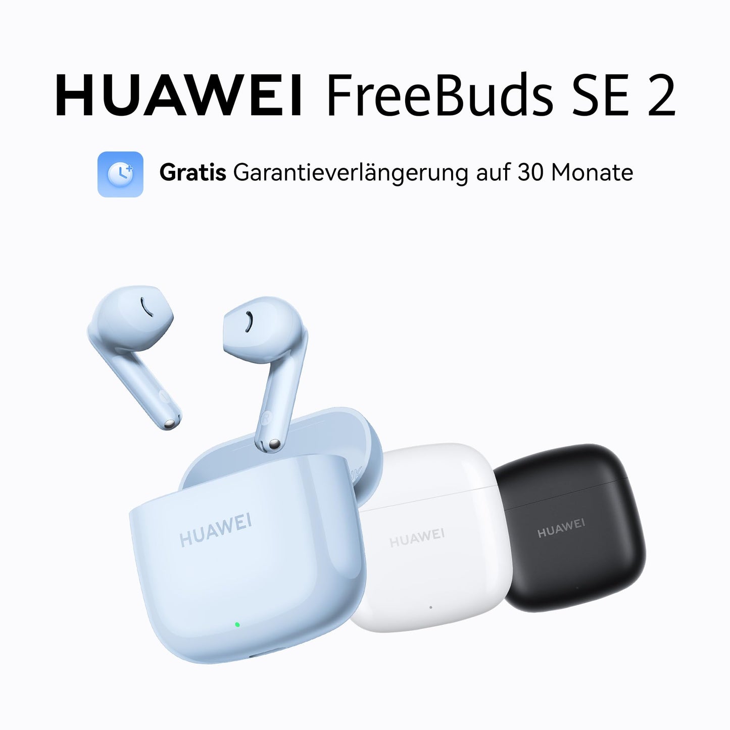 HUAWEI FreeBuds SE 2 Wireless Headphones, Up to 40 hours of battery life, Lightweight and comfortable, Balanced sound, Waterproof, Graphite black - ULC-CT010