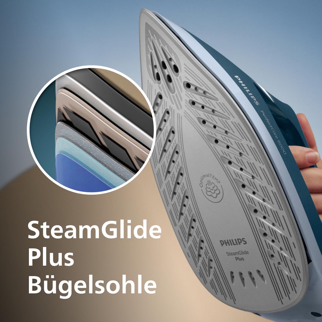 Philips Steam Iron Station 6000 Series, Blue, 2400W - PSG6023/20