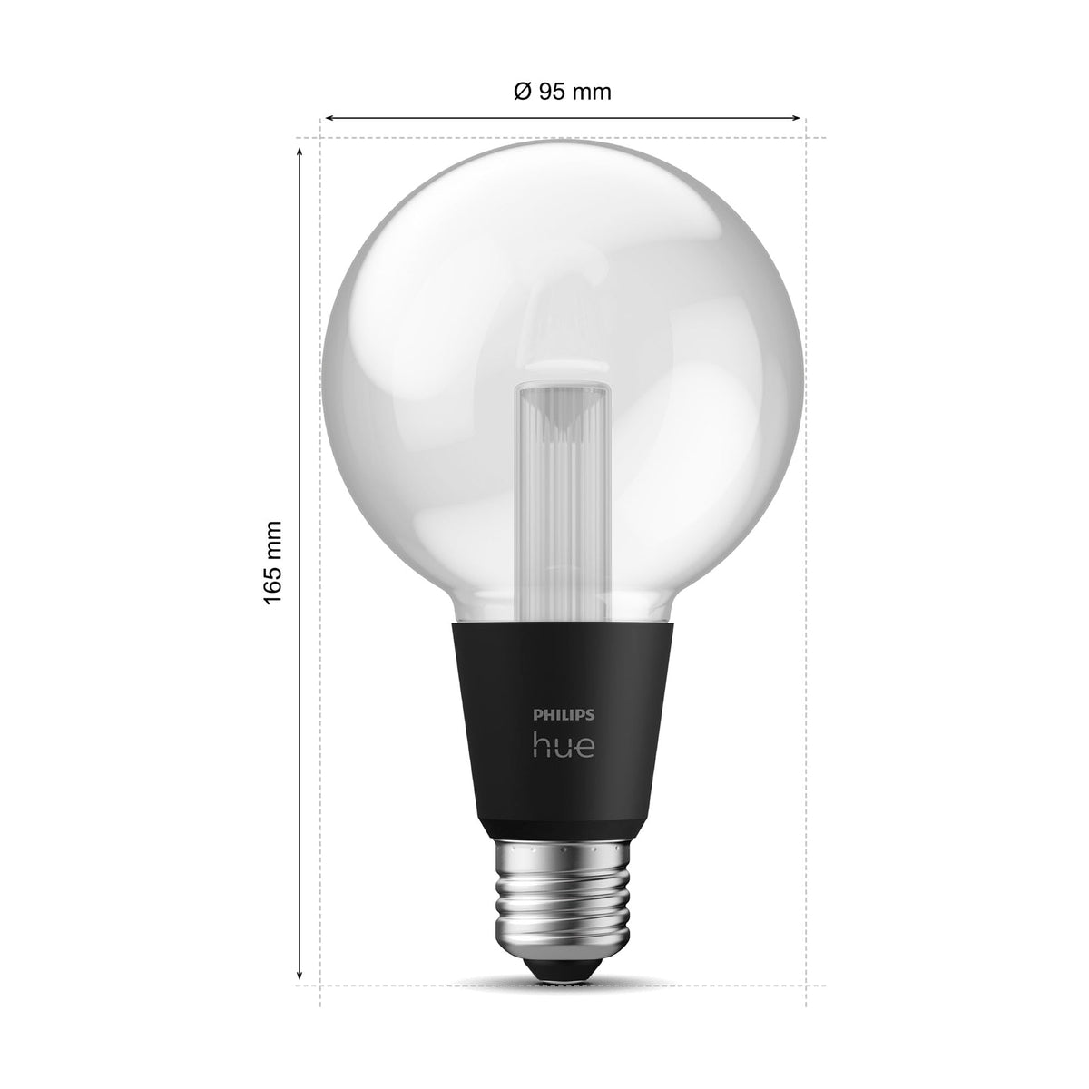 Lampa LED inteligentă Philips Hue Lightguide G95, formă mică de glob, E27 - 929003151101
