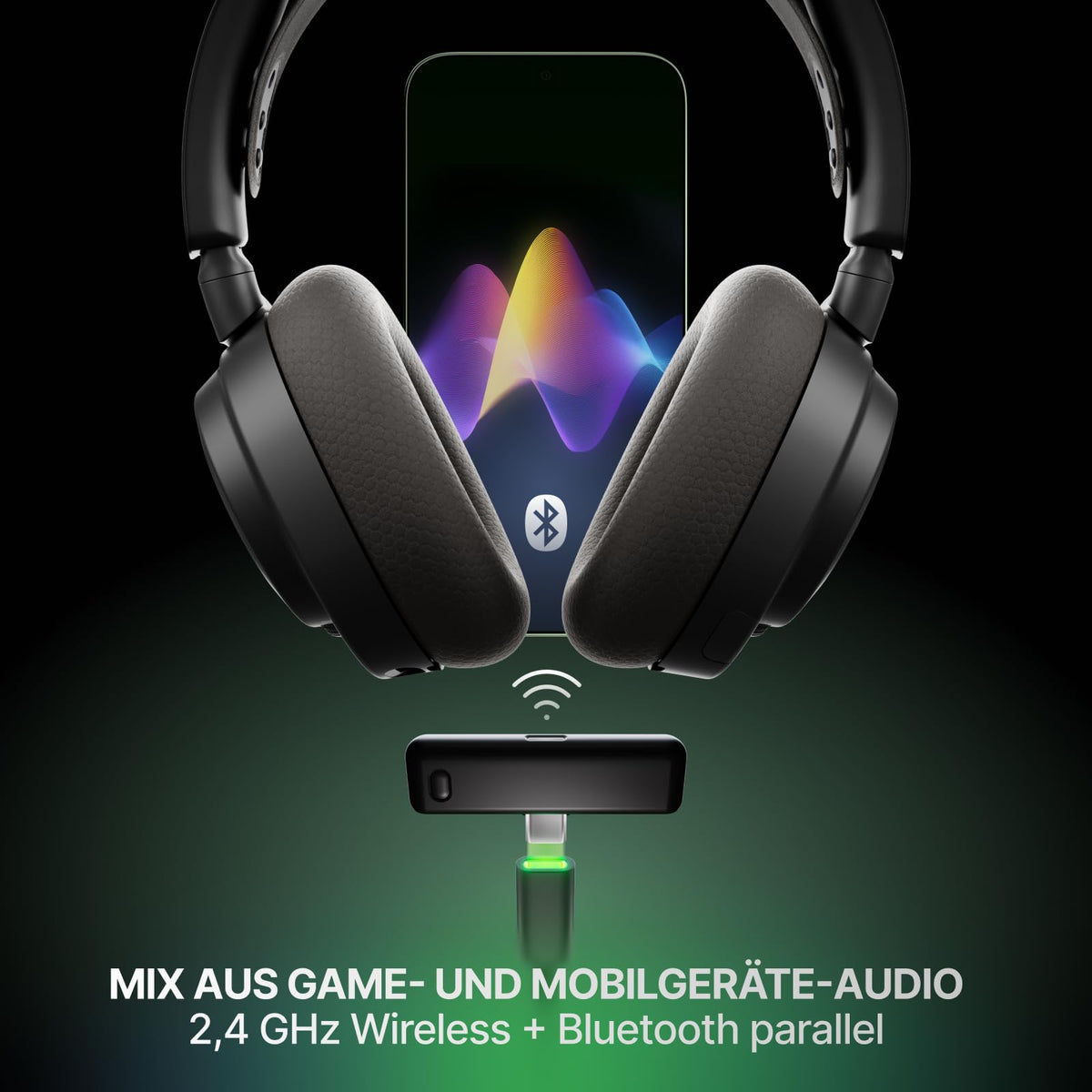 SteelSeries Arctis Nova 7X Wireless Gen 2 Xbox Headset - Căști de gaming wireless - Control prin aplicație - Peste 50 de ore de autonomie & funcție de încărcare rapidă - 2,4 GHz + Bluetooth simultan - Pentru Xbox, PC & mai mult - Negru - 61758