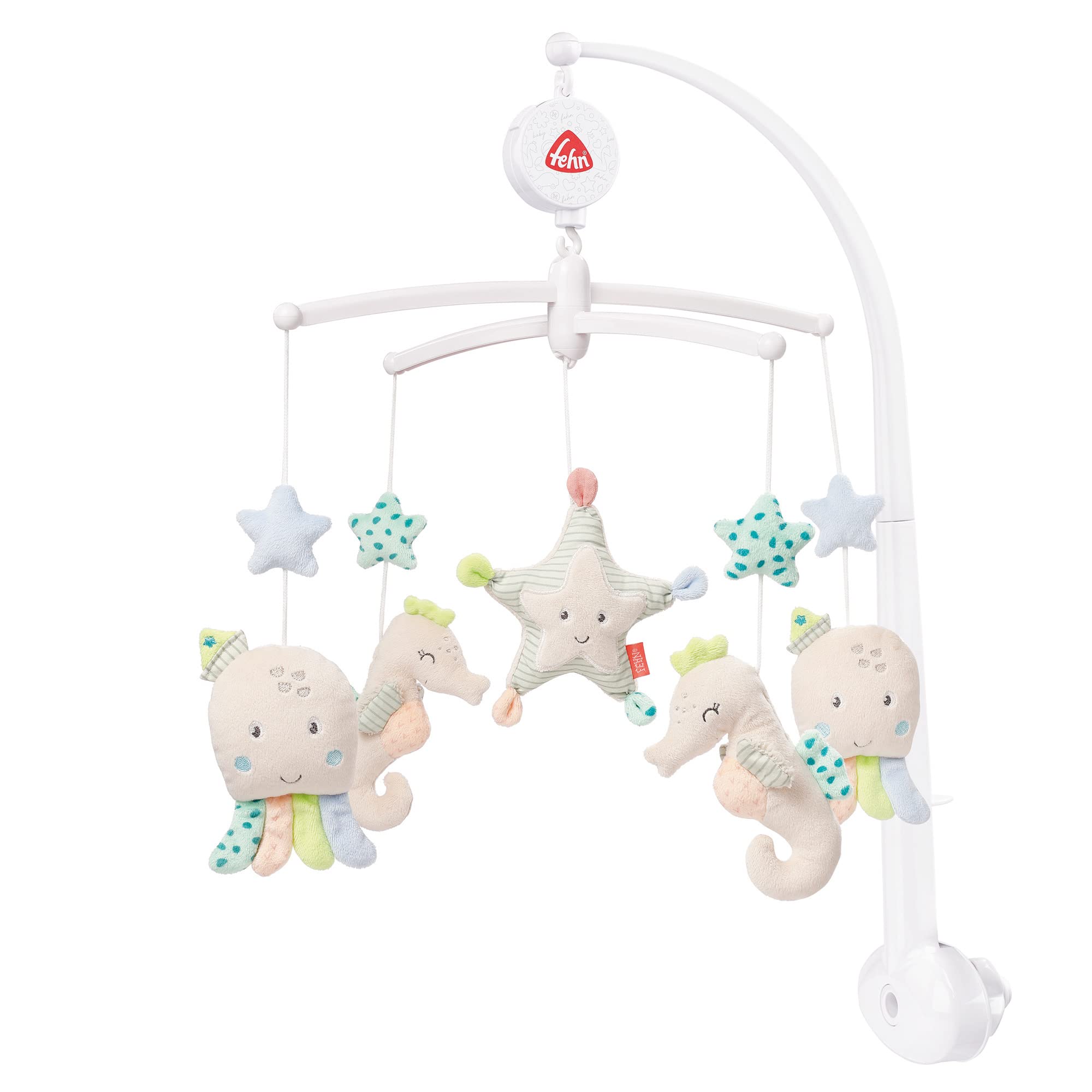 Fehn Music Mobile Sea Children - Baby Sleep Aid Music Toy - Music Box Melody "Sleep Child Sleep" - Music Mobile Baby Bed Accessories Toy for Babies and Newborns from 0-5 Months - 00054118