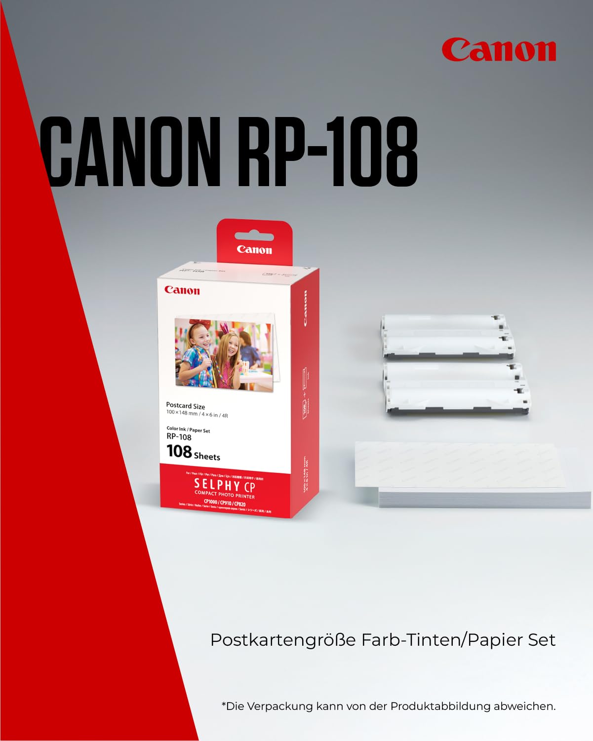 Canon SELPHY RP-108 Ink and Paper Set (RP-108)