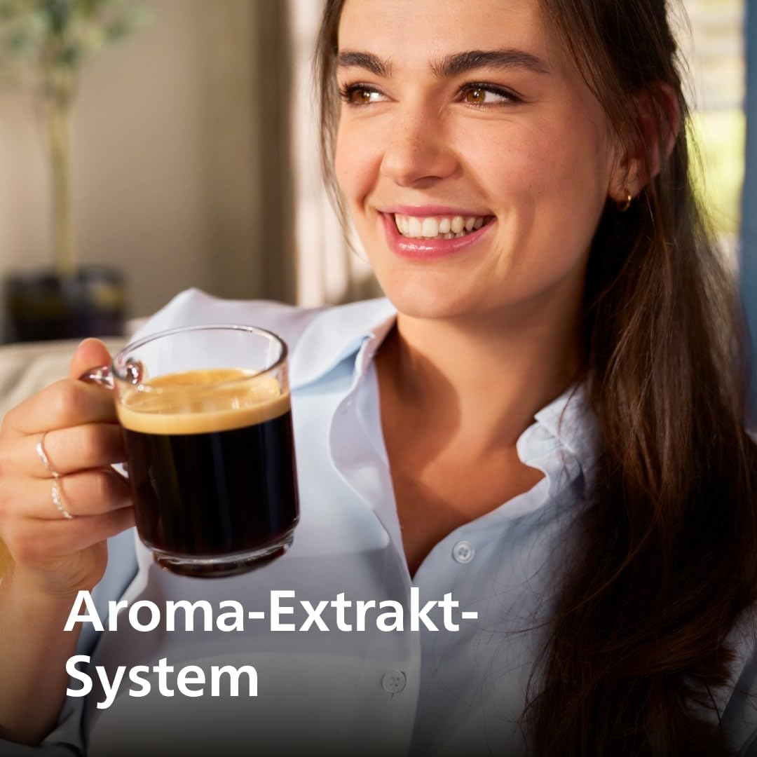 Philips 2200 Series fully automatic coffee machine - 2 coffee specialties, touch display, classic milk frother, ceramic grinder, matt black (EP2220/10)