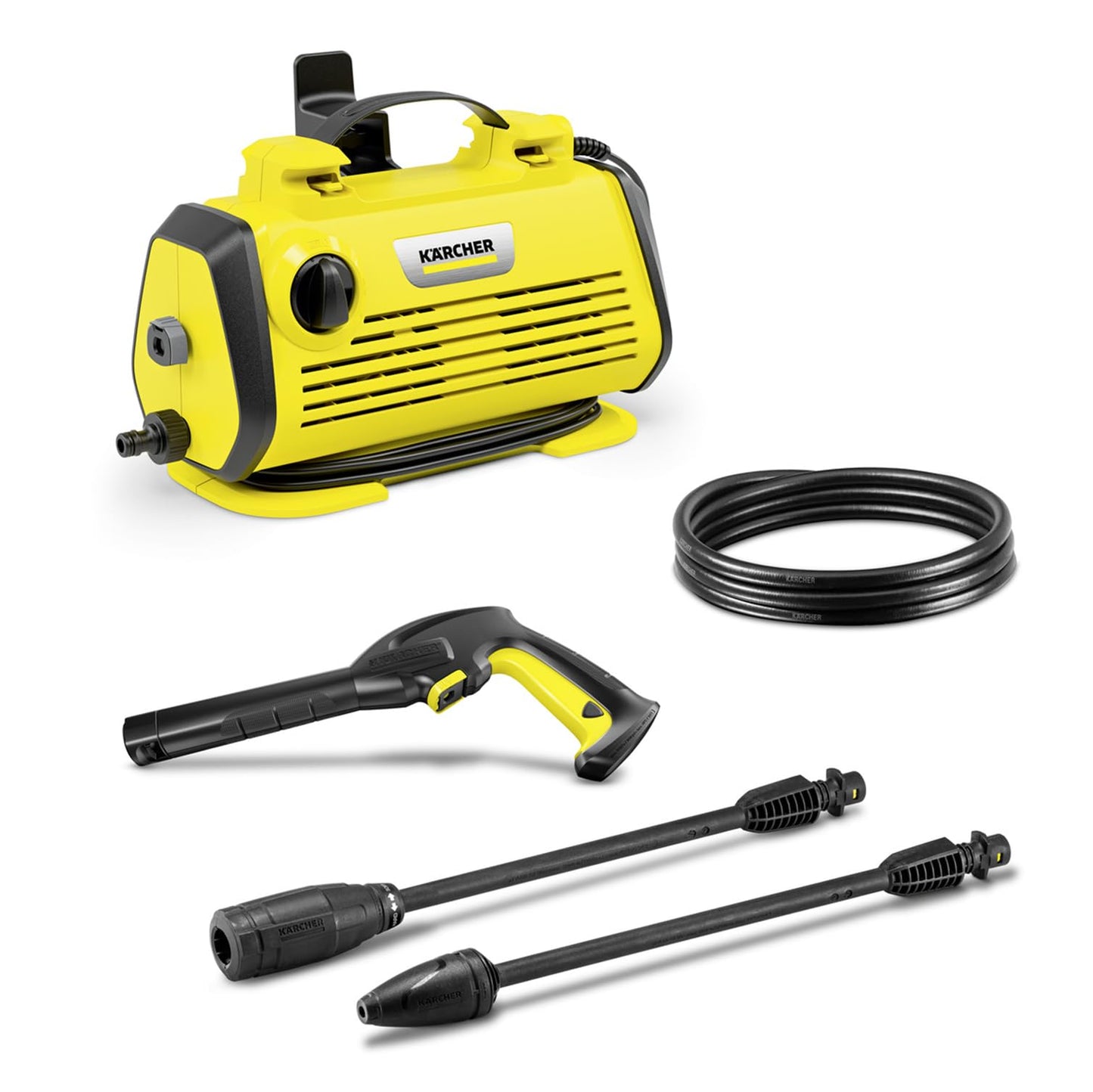 Kärcher high-pressure cleaner K 3 Horizontal Plus, pressure: max. 120 bar, delivery rate: 380 l/h, area performance: 25 m²/h, weight: 4.8 kg, high-pressure hose and gun, dirt blaster, jet lance - 1.602-823.0