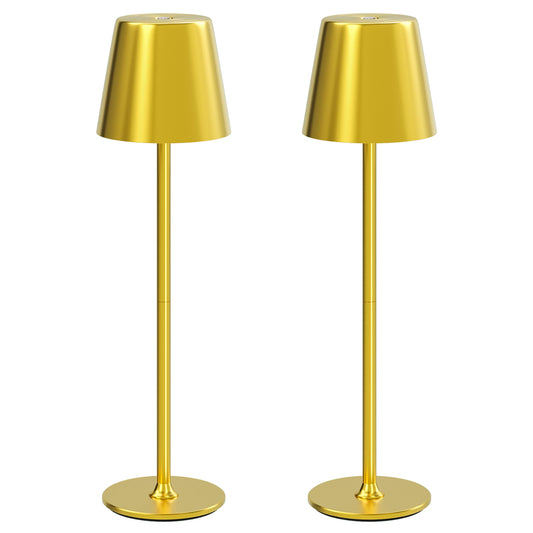 Lampă de masă cu LED UPXNBOR set de 2 fără fir, lampă de masă metalică pentru exterior și interior - UP-WSA