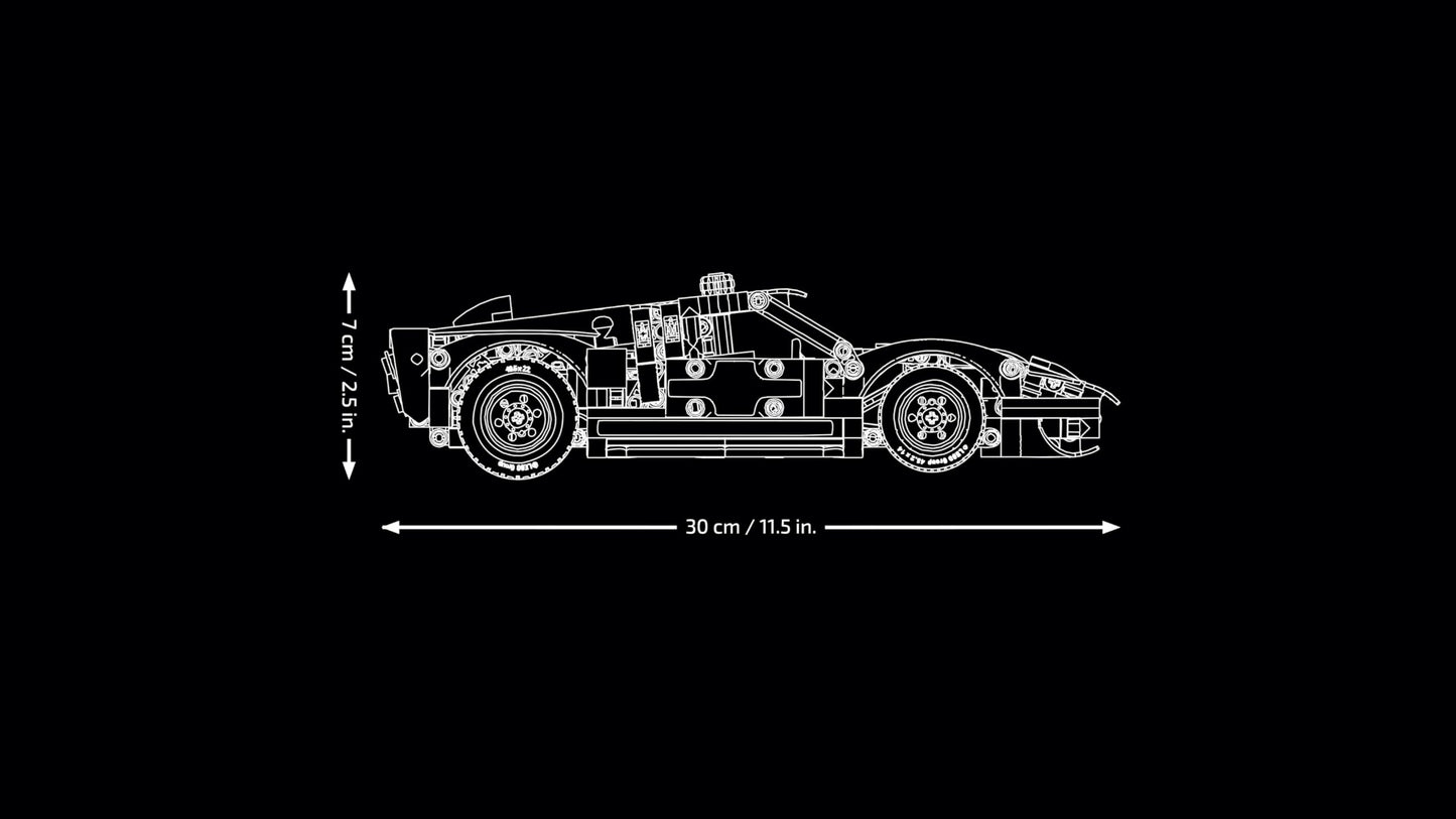 LEGO Technic 1966 Ford GT40 MKII racing car - building set for adults - collectible model car with steering and V8 engine - racing car for display and play - gift for men and women - 42223