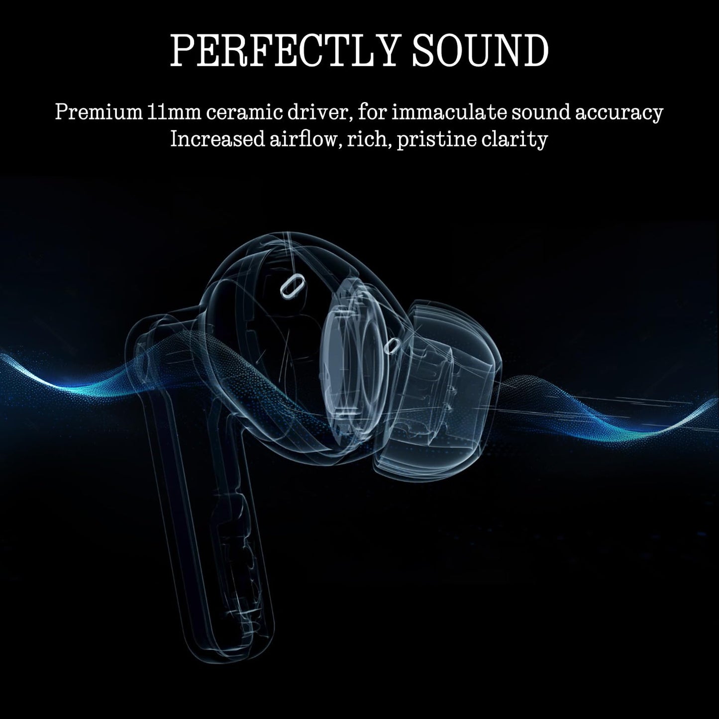 Nothing Ear wireless Bluetooth headphones with Hi-Res audio, active noise cancellation, advanced equalizer, and up to 40.5 hours of playback time - black - B171