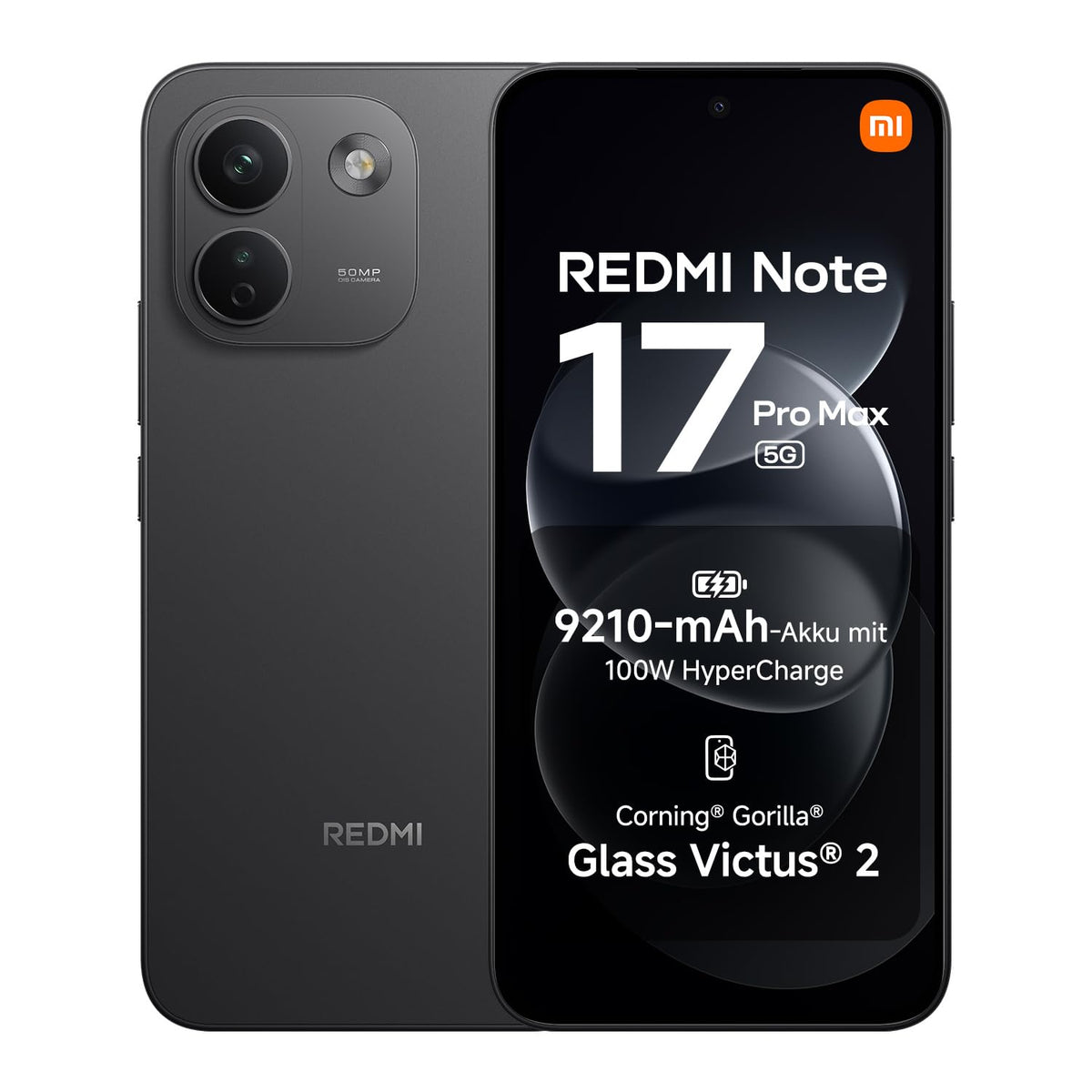 Xiaomi REDMI Note 17 Pro Max 5G, Smartphone 8+256 GB, Black, 9210 mAh Battery