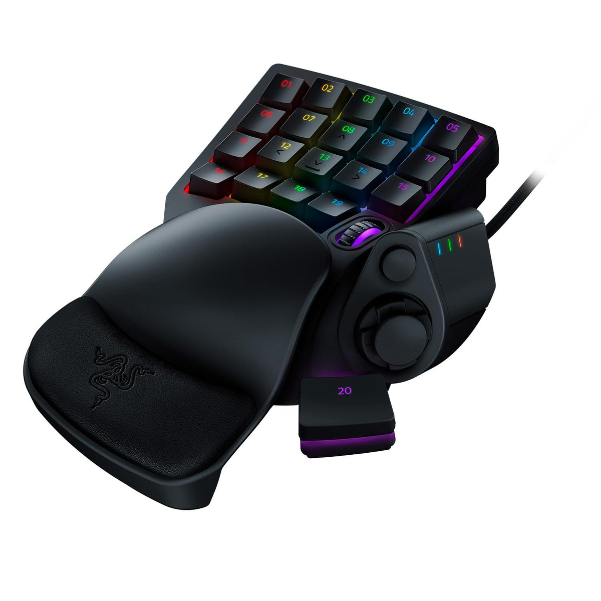 Razer Tartarus Pro - Gaming Keypad (Gamepad with analog-optical keys, 32 programmable keys, adjustable actuation point, profiles, wrist rest, Rapid Trigger) Black - RZ07-03110100-R3M1