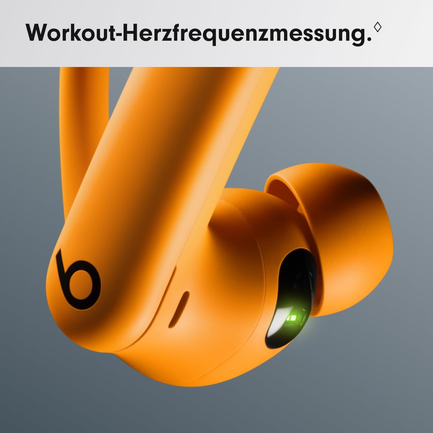 Beats Powerbeats Pro 2 wireless in-ear headphones with Bluetooth - active noise cancellation, heart rate measurement, IPX4, up to 45H with charging case, compatible with Apple & Android - bright orange - MX743ZM/A