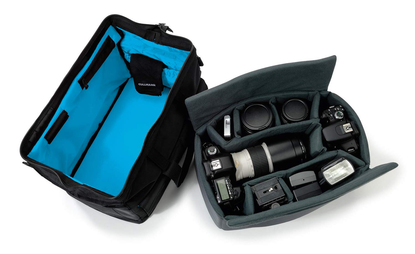 CULLMANN - 98380 - AMSTERDAM Maxima 520 camera bag for medium to large DSLR equipment with large pocket opening, black - internal dimensions 360x170x200m - 1300g light