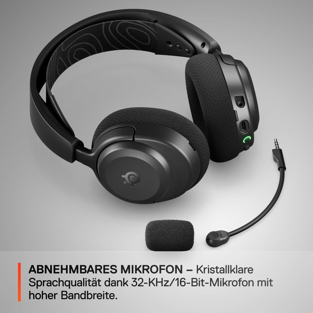 SteelSeries Arctis Nova 3P Wireless - Cască pentru PS5 și PC Gaming – Control prin aplicație – 40 de ore autonomie – Driveri cu magneti de neodim – 2,4 GHz/Bluetooth – Microfon detașabil – Compatibilă cu PS5, PC, Switch - Negru - 61686