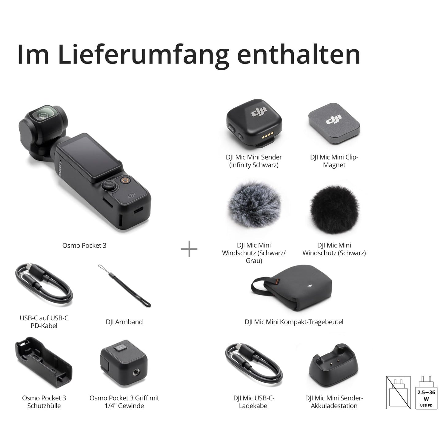 DJI Osmo Pocket 3 Vlog Combo Mic Mini