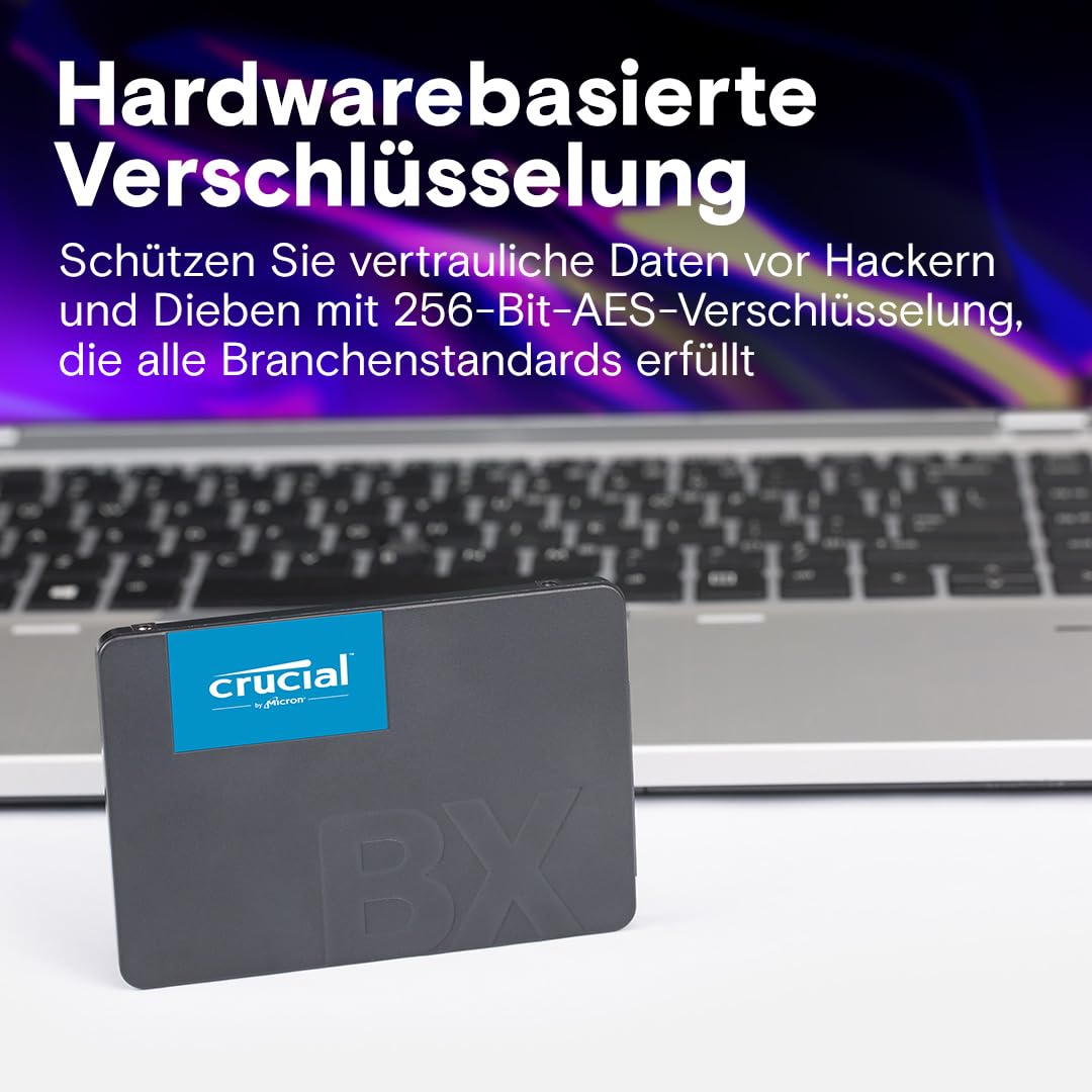 Crucial BX500 CT240BX500SSD1 240GB Internal SSD Solid State Drive (3D NAND, SATA, 2.5-inch)
