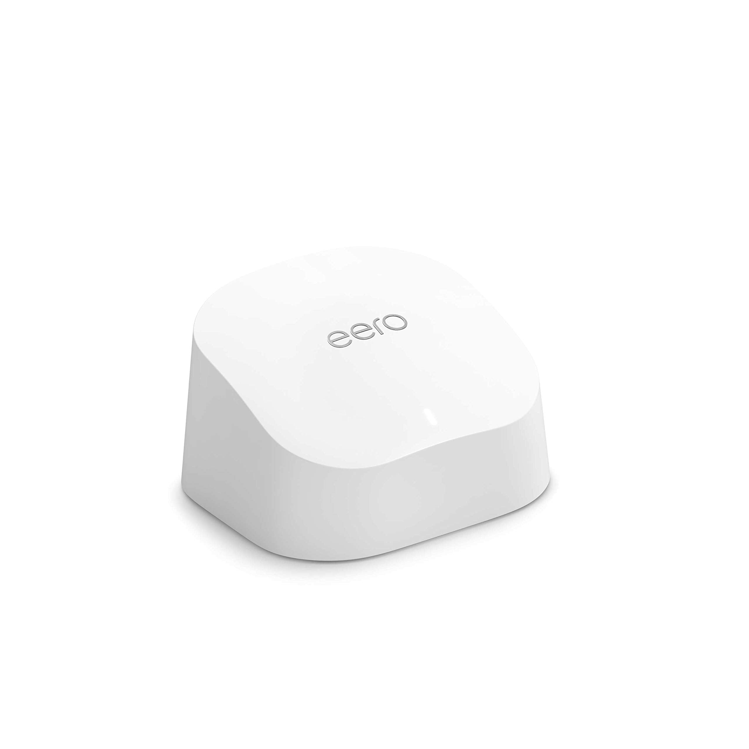 Amazon eero 6 Mesh WiFi Signal Booster | Expands existing eero network | Adds up to 140 m² of Wi-Fi 6 coverage to your existing eero mesh Wi-Fi network | Single pack - Q010001